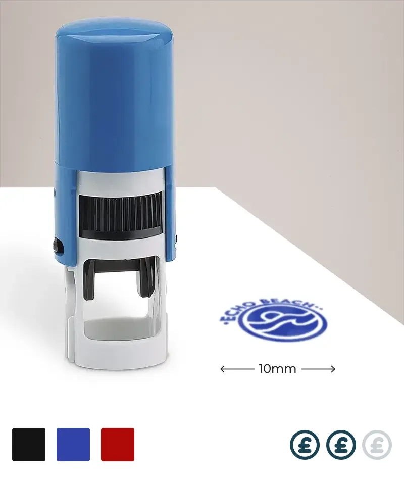 Self-inking circle stamps