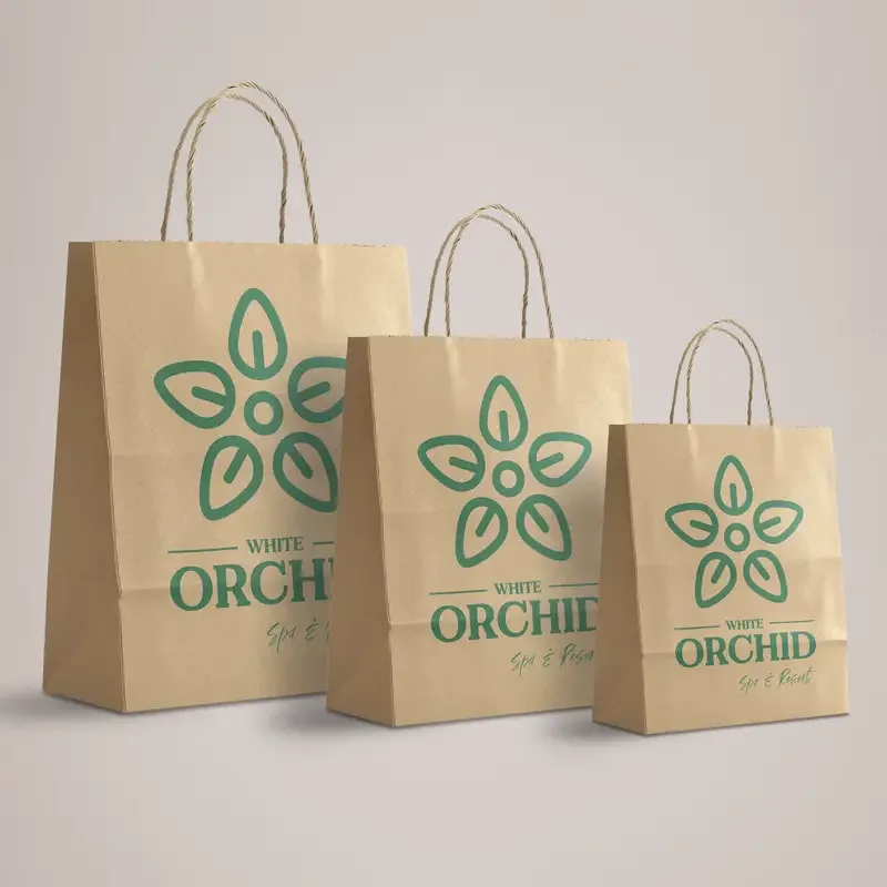 Brown Kraft Paper Bag - Size Comparison