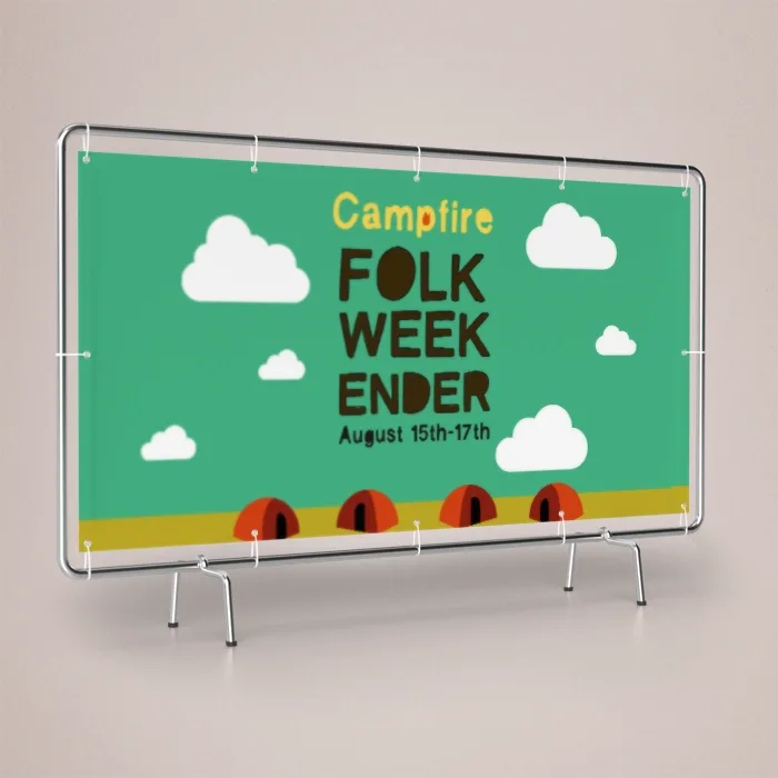 Fencing banners for advertising and crowd control
