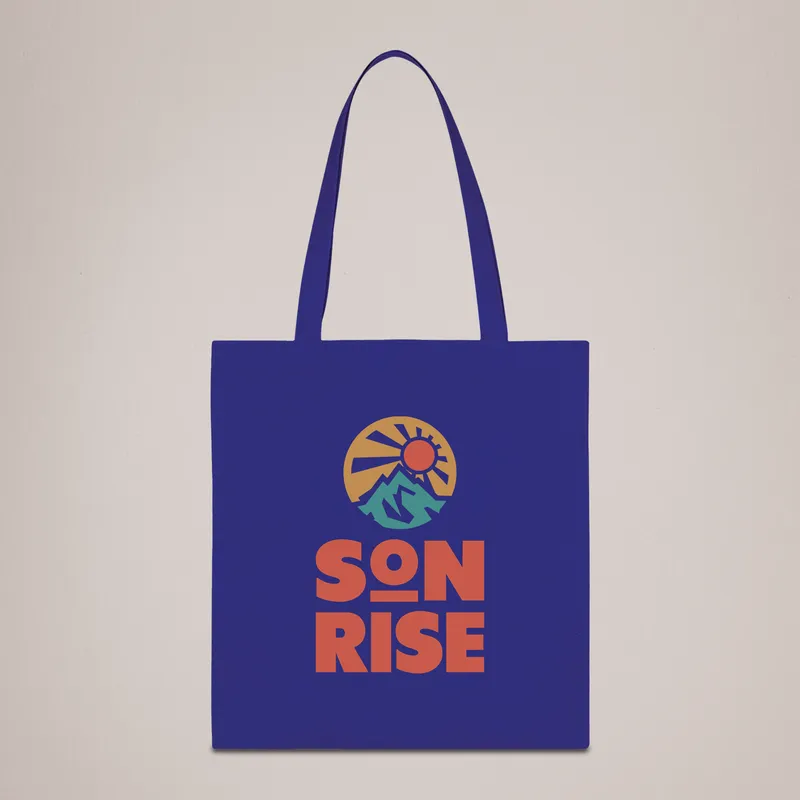 Purple brandable tote bag