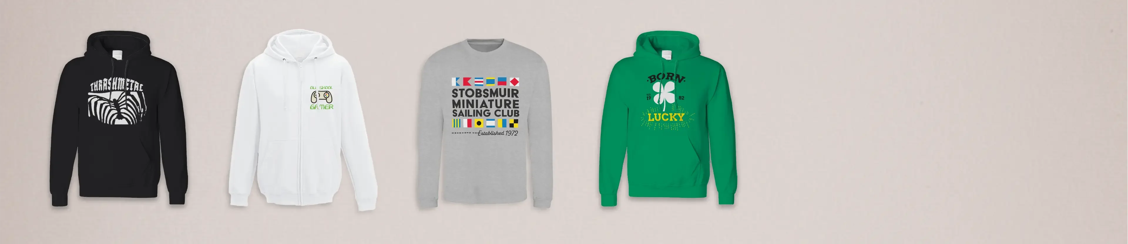 Printed hoodies and sweatshirts