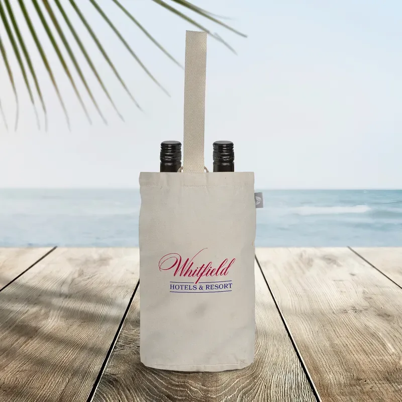 Printed Dual-Bottle Tote Bag