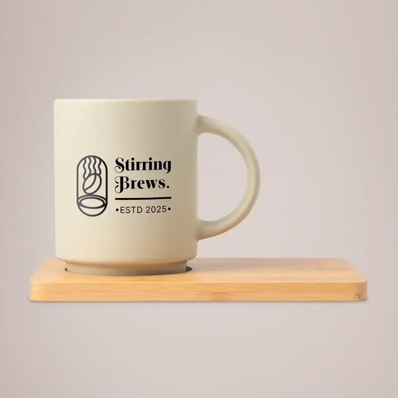 Printed Cobbler Mug & Bamboo Board