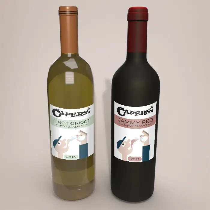 Bottle Labels - Polypropylene Deluxe White