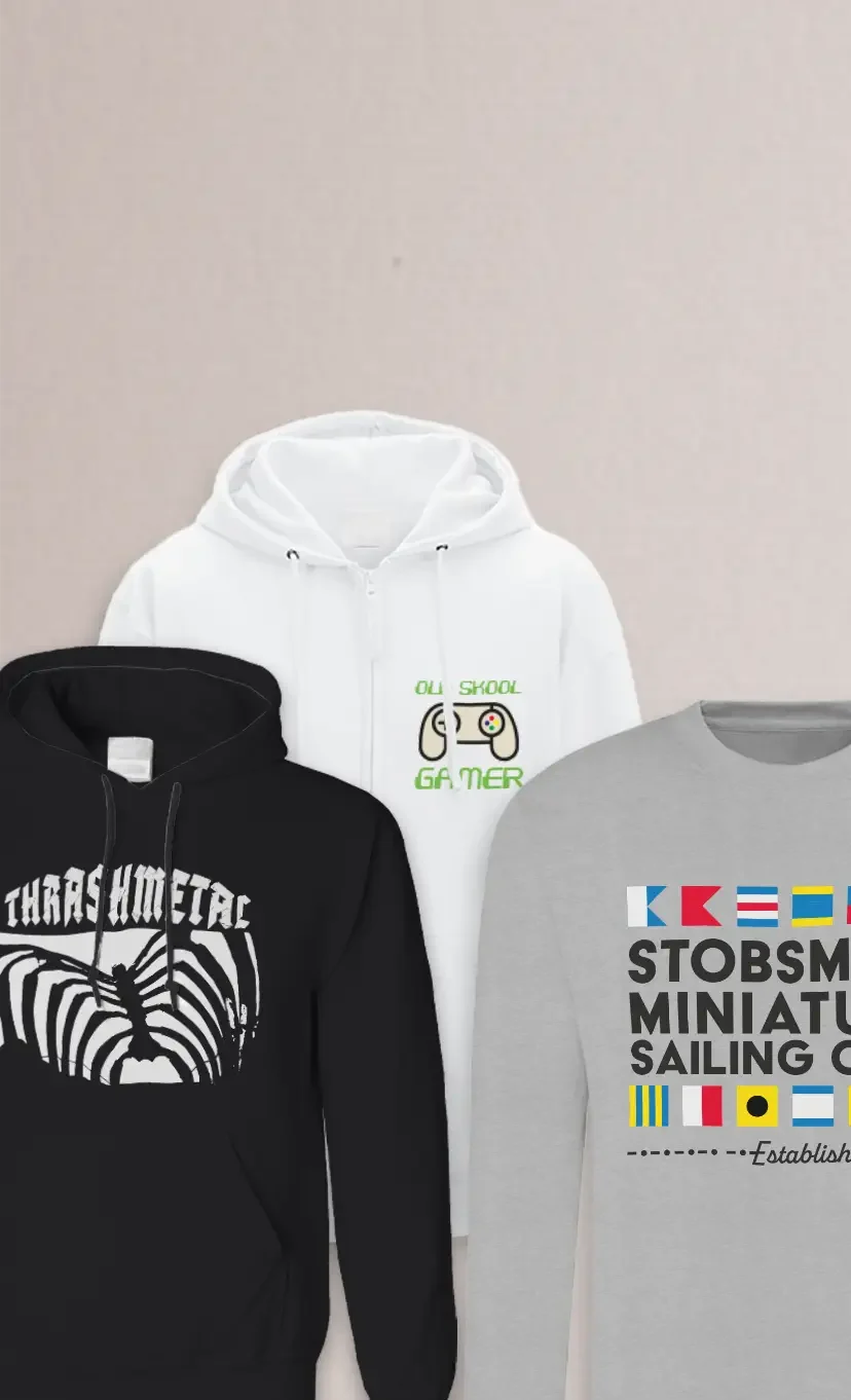 Printed hoodies and sweatshirts
