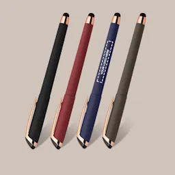 Laggan Soft Touch Rose Gold Gel Pen with Stylus Thumbnail