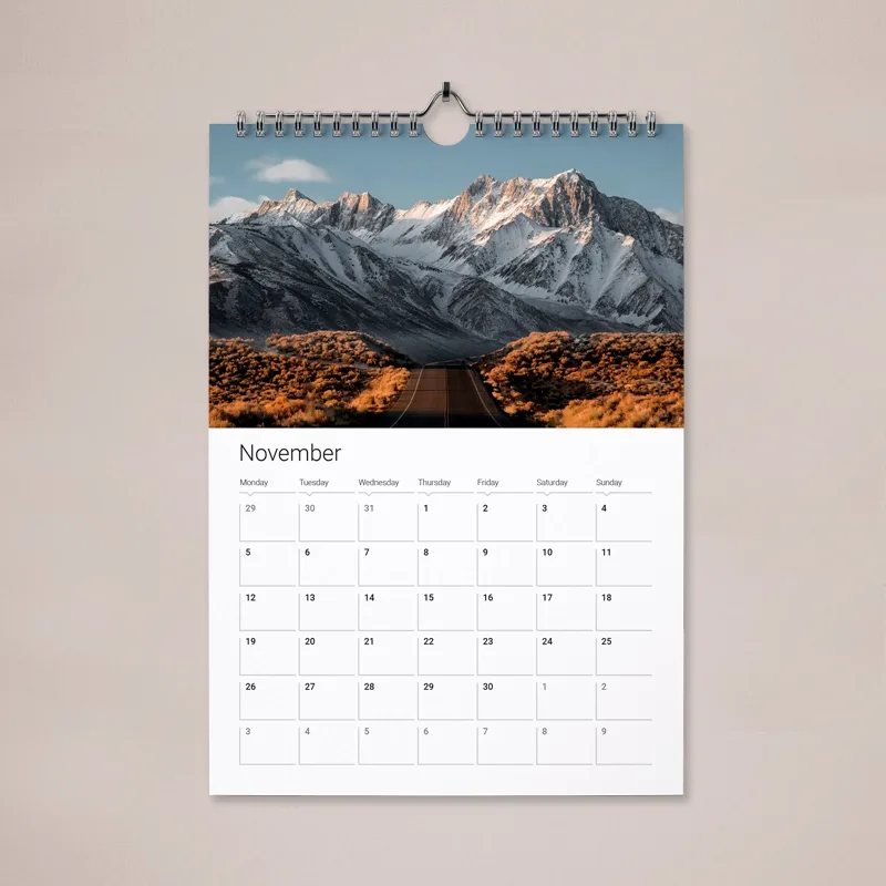 Thumb Cut Calendar | 2026 Templates Now Available