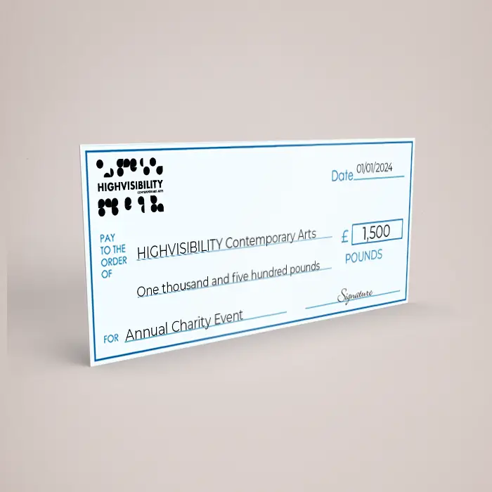 Giant Foam Cheques