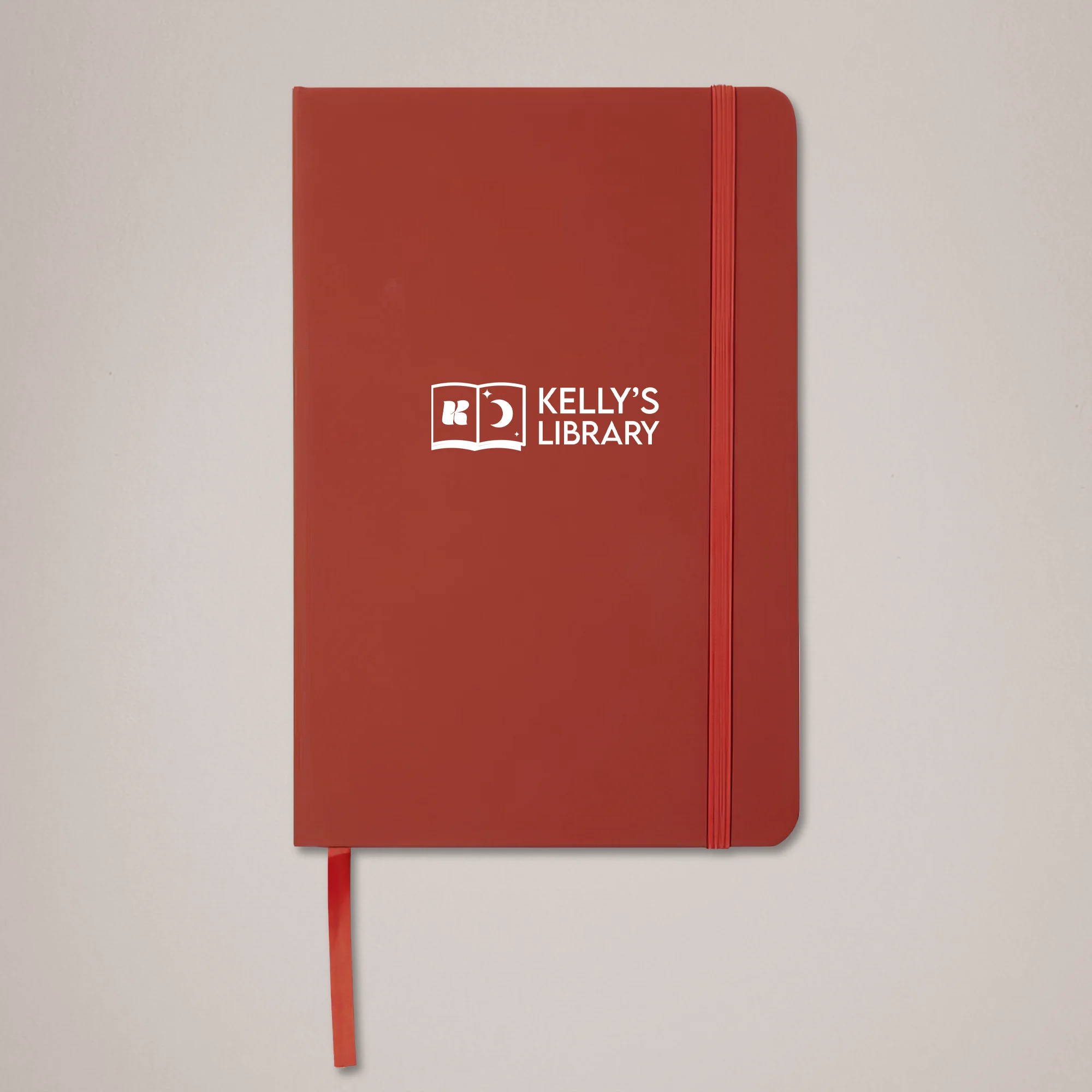 Brick Red Spectrum A5 Unlined Notebook