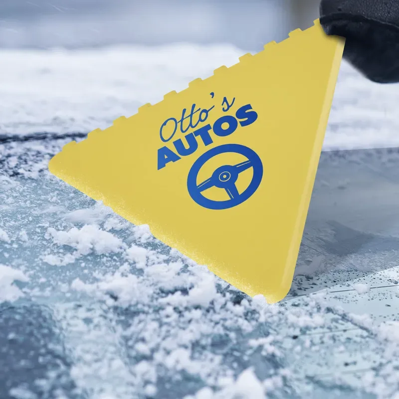 Frosty Triangular Recycled Plastic Ice Scraper product image