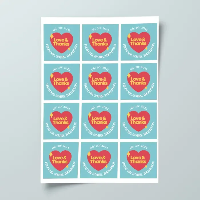 Wedding stickers and wedding stationery