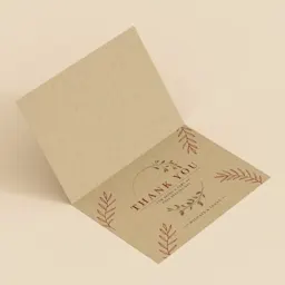Kraft Folded Wedding Thank You Card Thumbnail