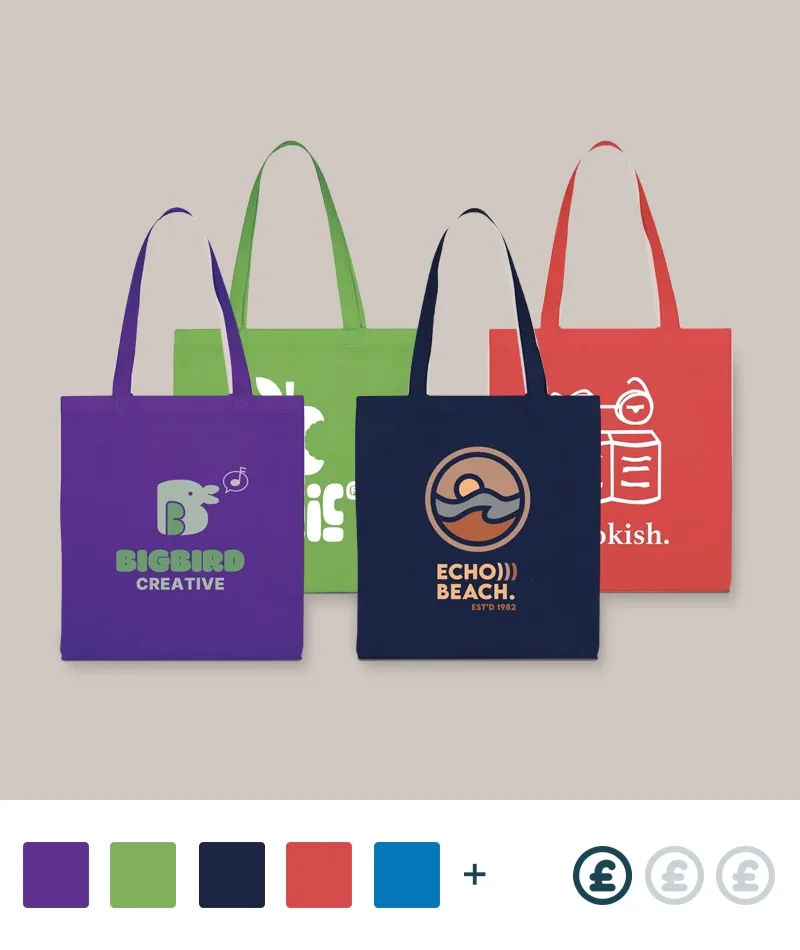 Colourful non-woven totes