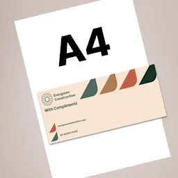 DL Compliment Slip Shown with A4 Thumbnail