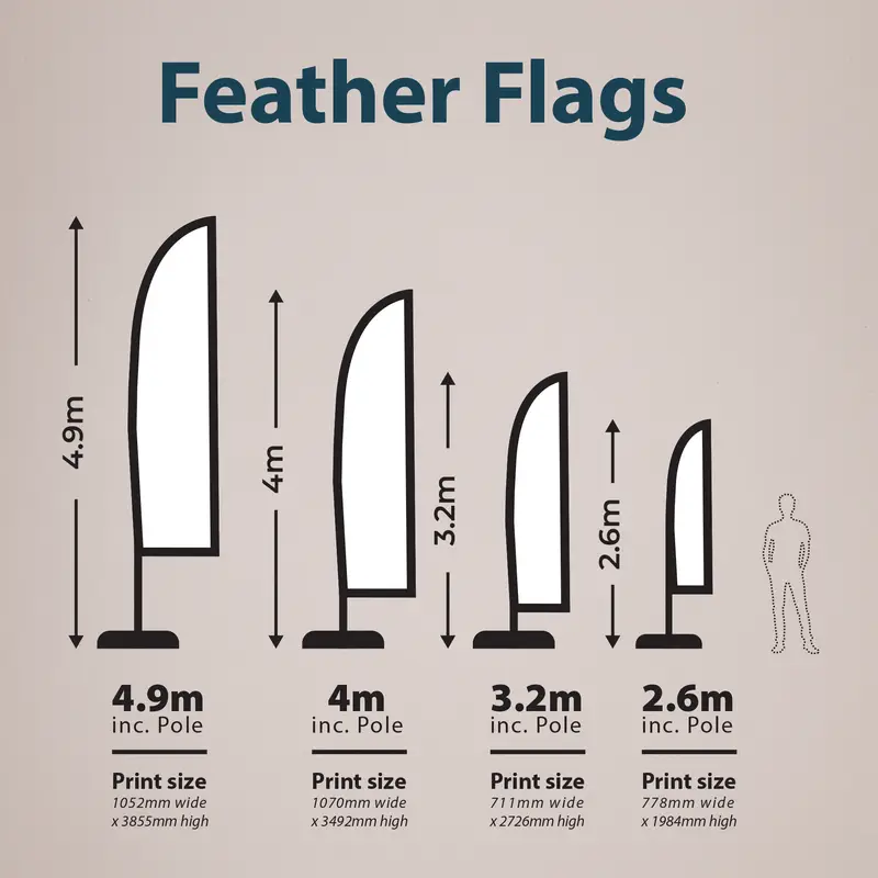 Feather Flag - Size Guide