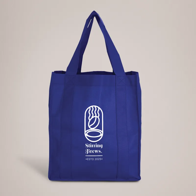 Blue custom tote bag