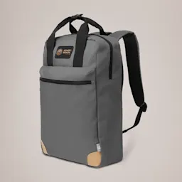 Printed Laptop Backpack - Grey Thumbnail