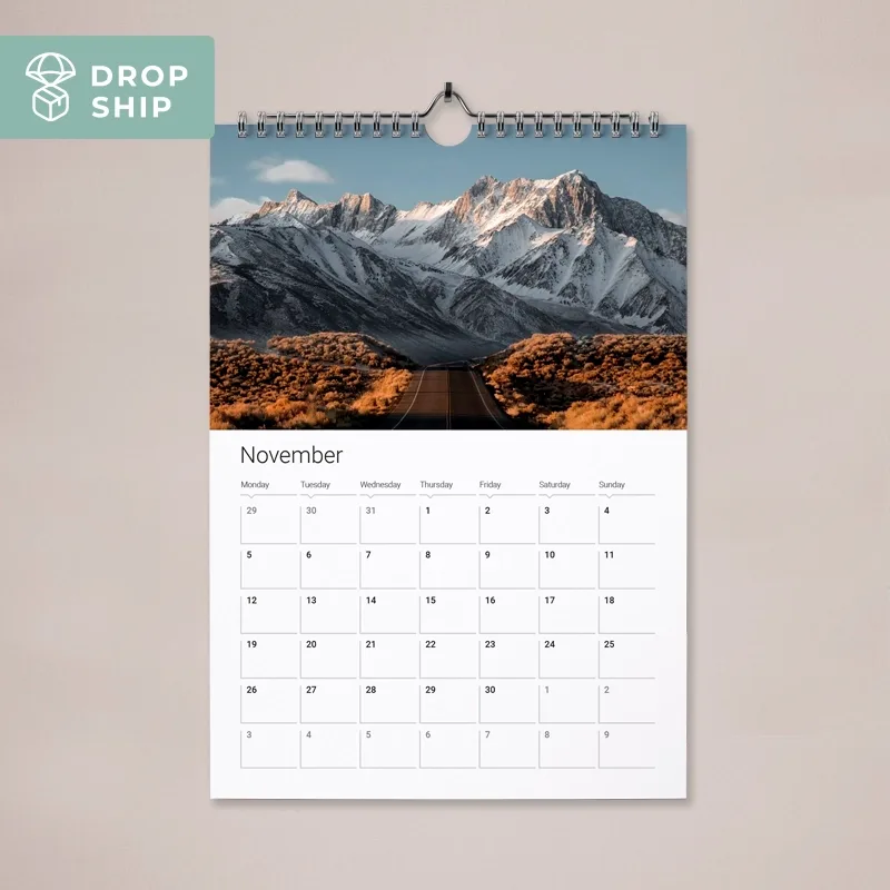 Drop ship calendars with wall hanging