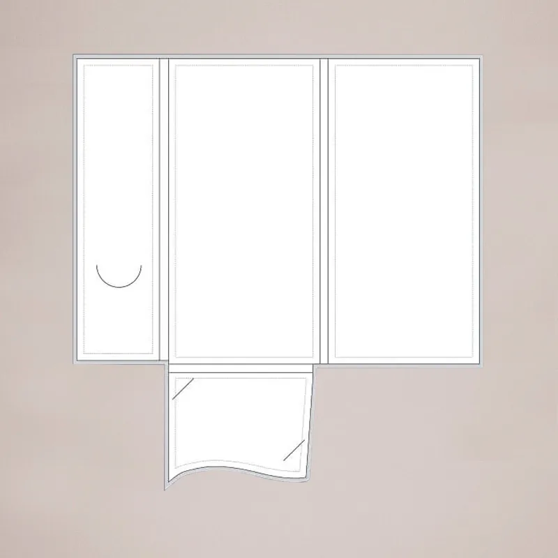 DL Interlocking folder template