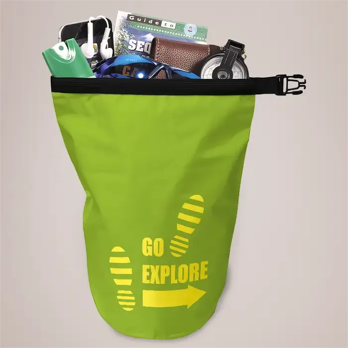 Survivor 5 litre waterproof roll-down bag - Green