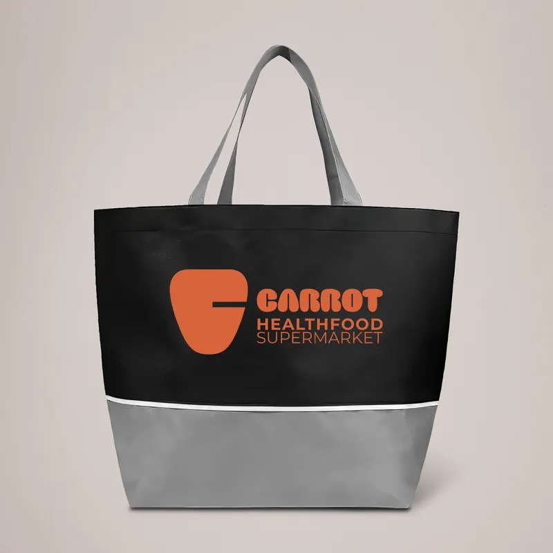 Brandable two-tone tote bag