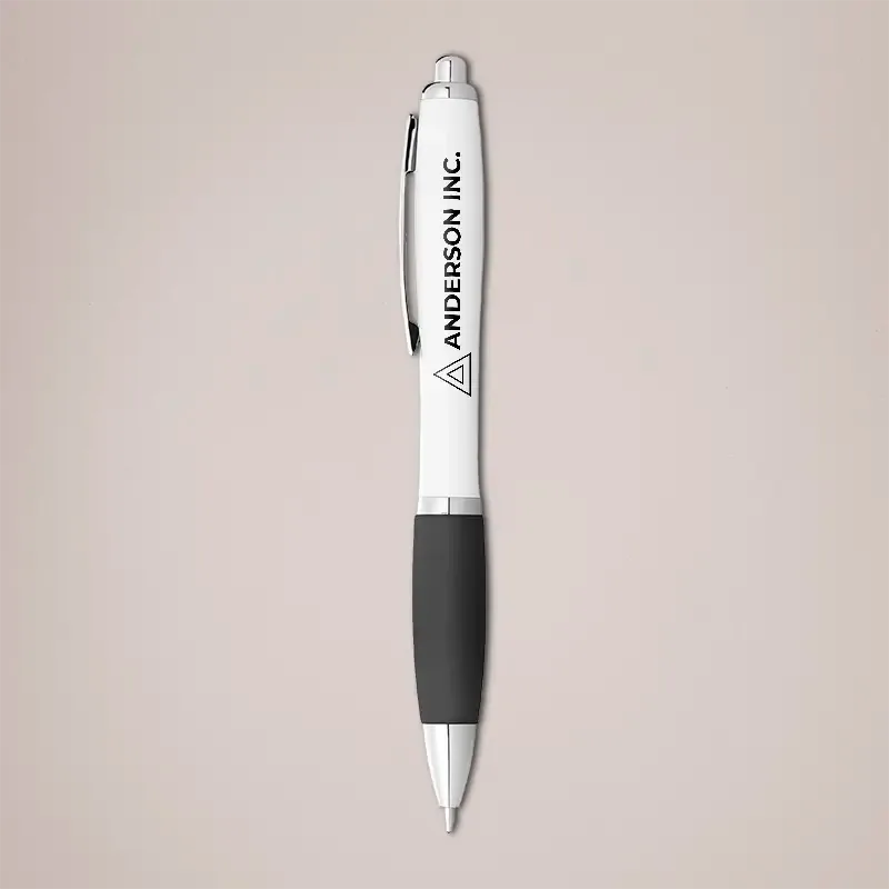 Printed pens with black grip