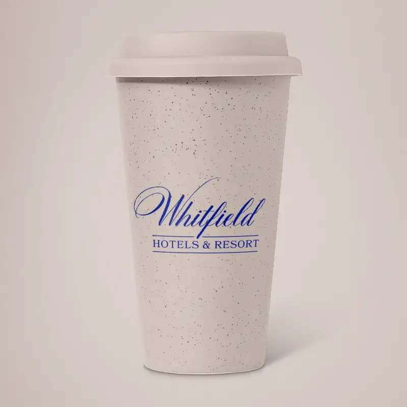 Branded Travel Tumbler - Cream