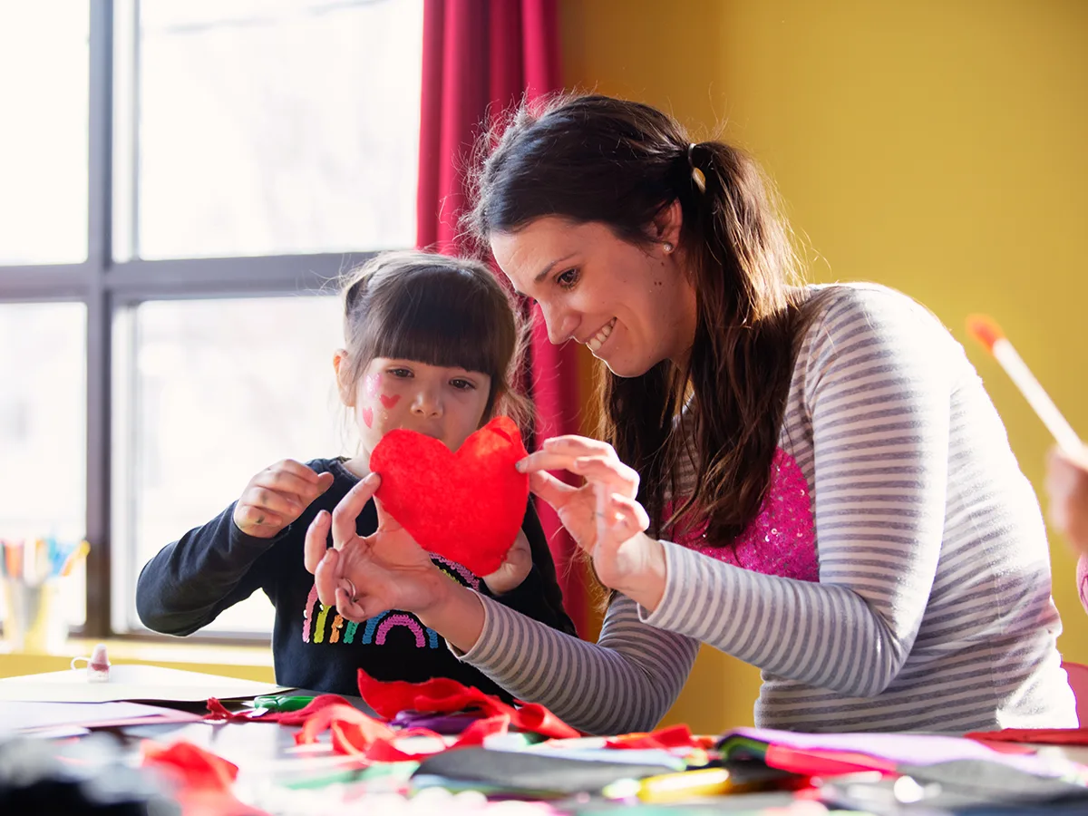 Valentines made easier: Ideas from an occupational therapist, occupational therapist working with a child