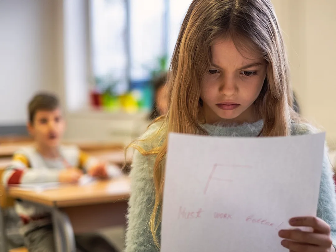 What to say when kids fail a test
