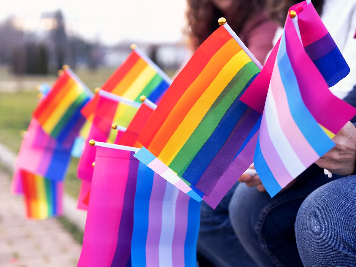 3 ways to support kids with learning & thinking differences who are also discovering their queer identity. Pride Flags. 
