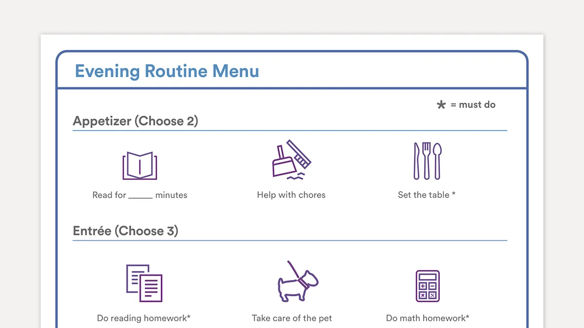 Download: Learning Menu for Home