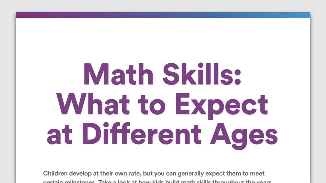 Math skills at different ages