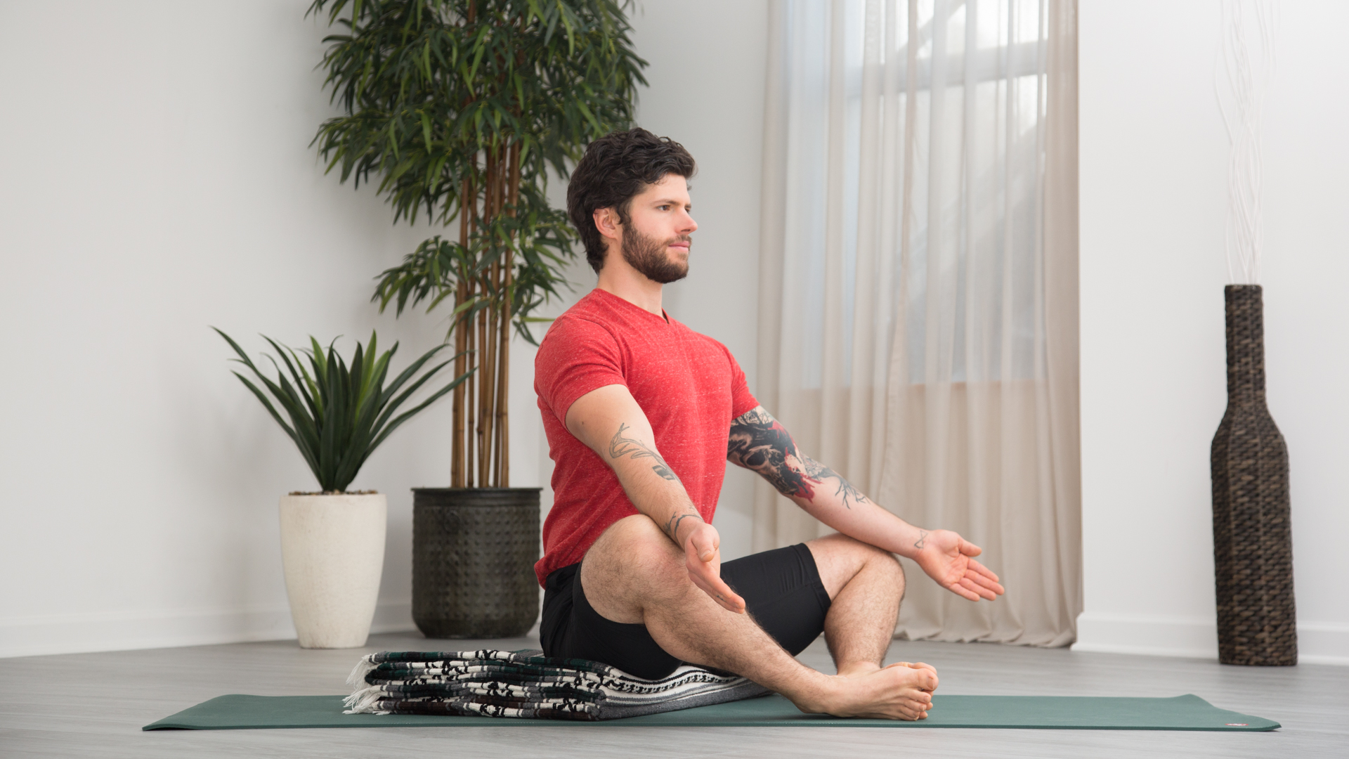 Back pose of man posing with hands in pocket | Stock image | Colourbox