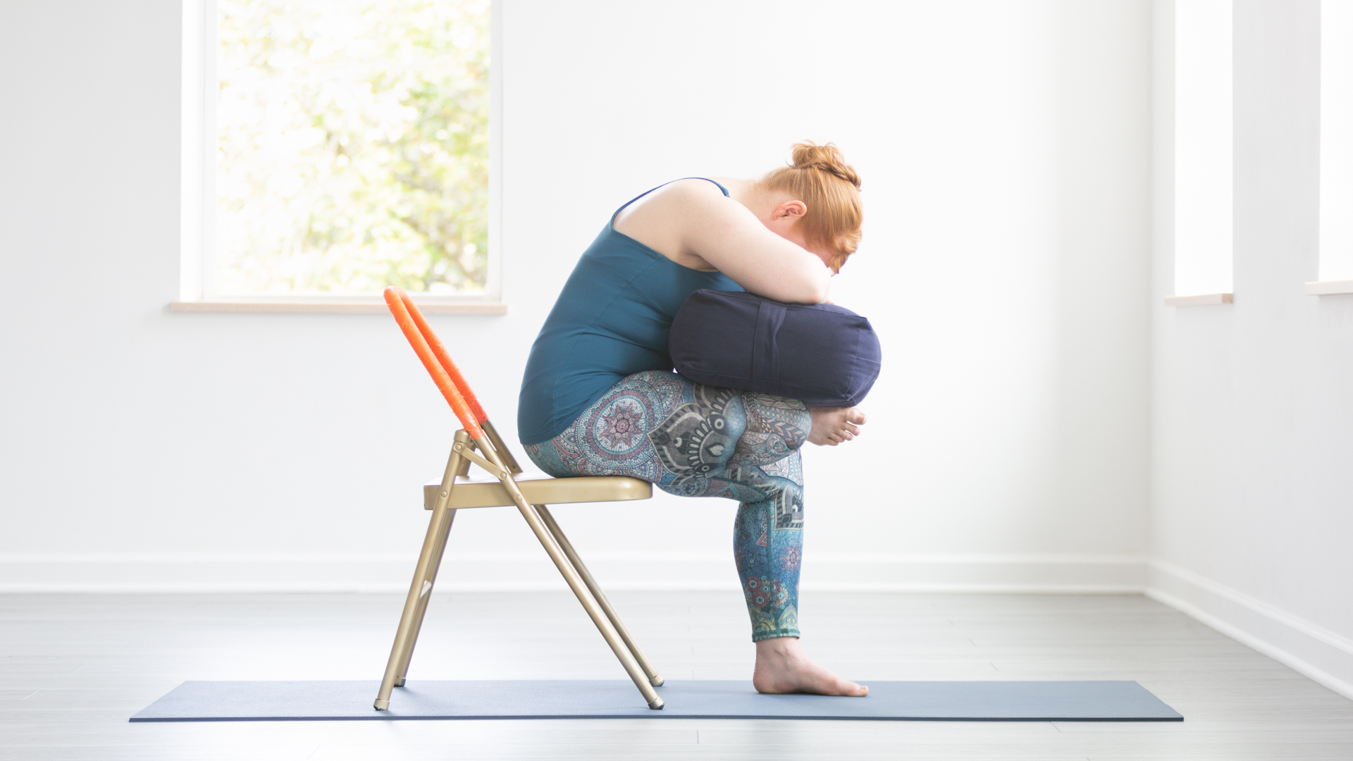 Release Stress Right at Your Desk With 5 Chair Yoga Moves | SparkPeople