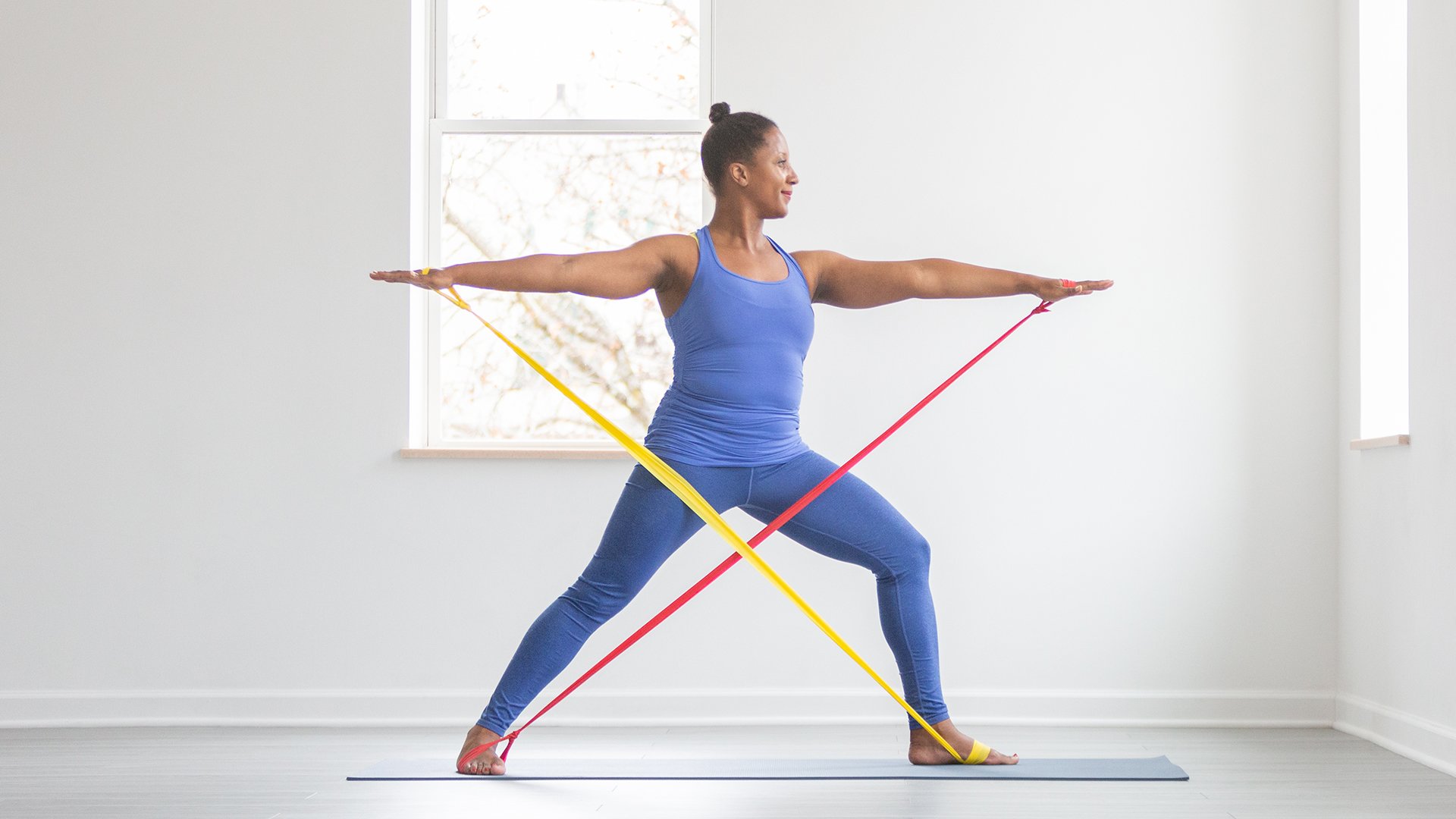 Yoga using best sale resistance bands