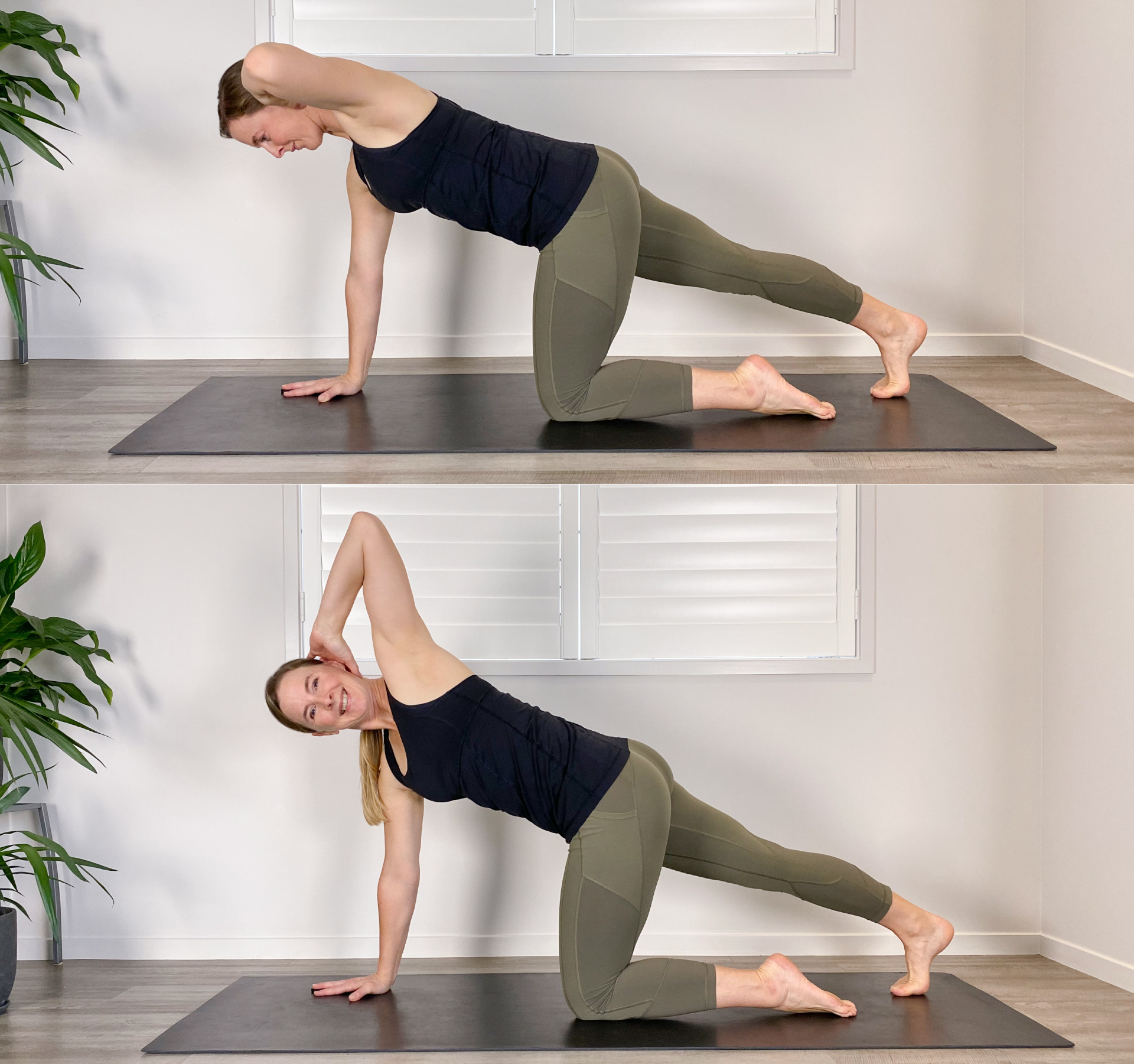 Tiger Pose Variation 1 Yoga (Balancing Table Pose Variation 1