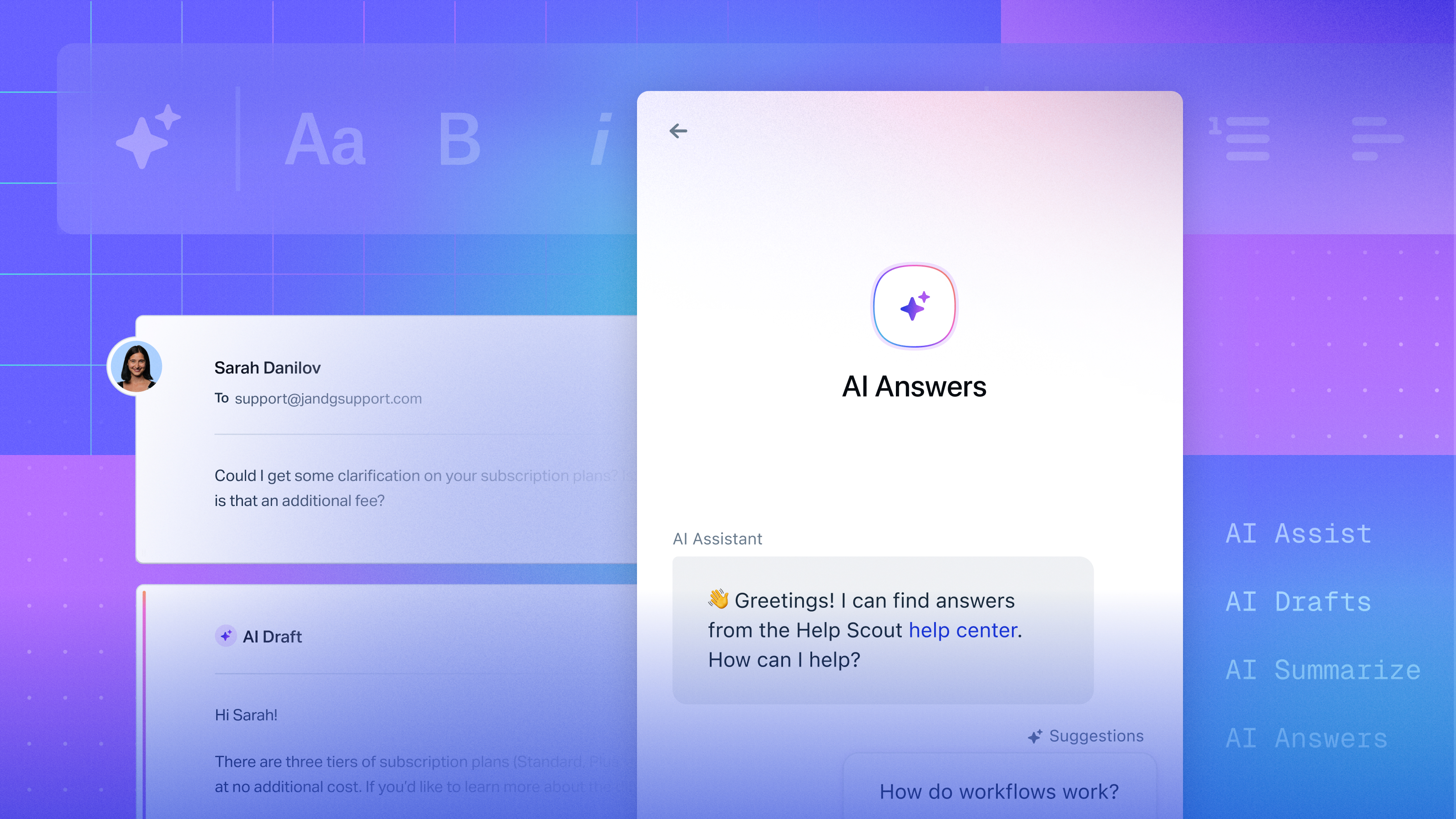AI Features in Help Scout