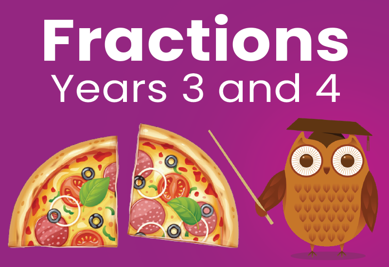 Maths Fractions years 3 and 4