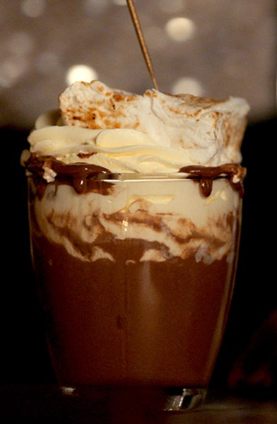 Chocolat chaud pétillant