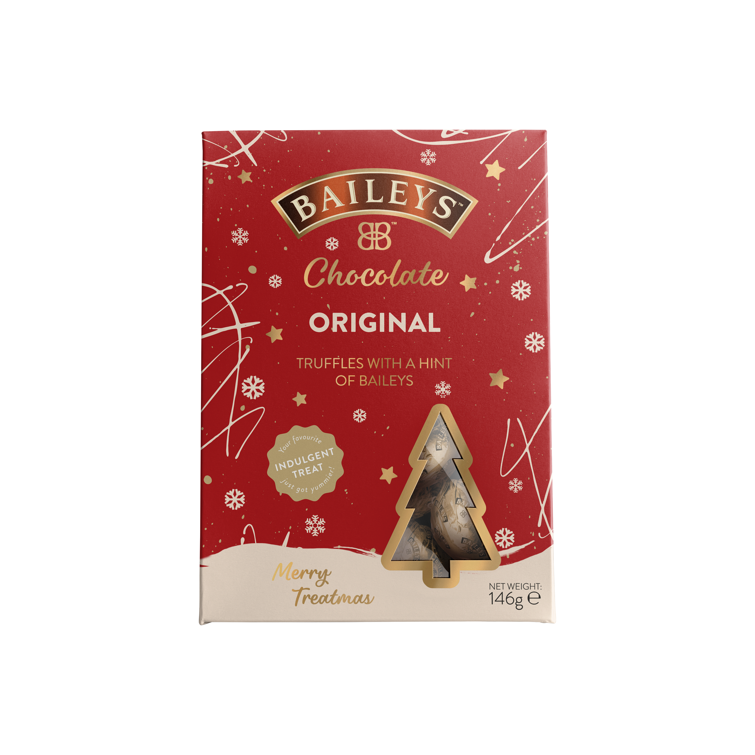 BAILEYS CHOCOLATE TRUFFLES IN CHRISTMAS TREE SPARKLE TIN - 350G