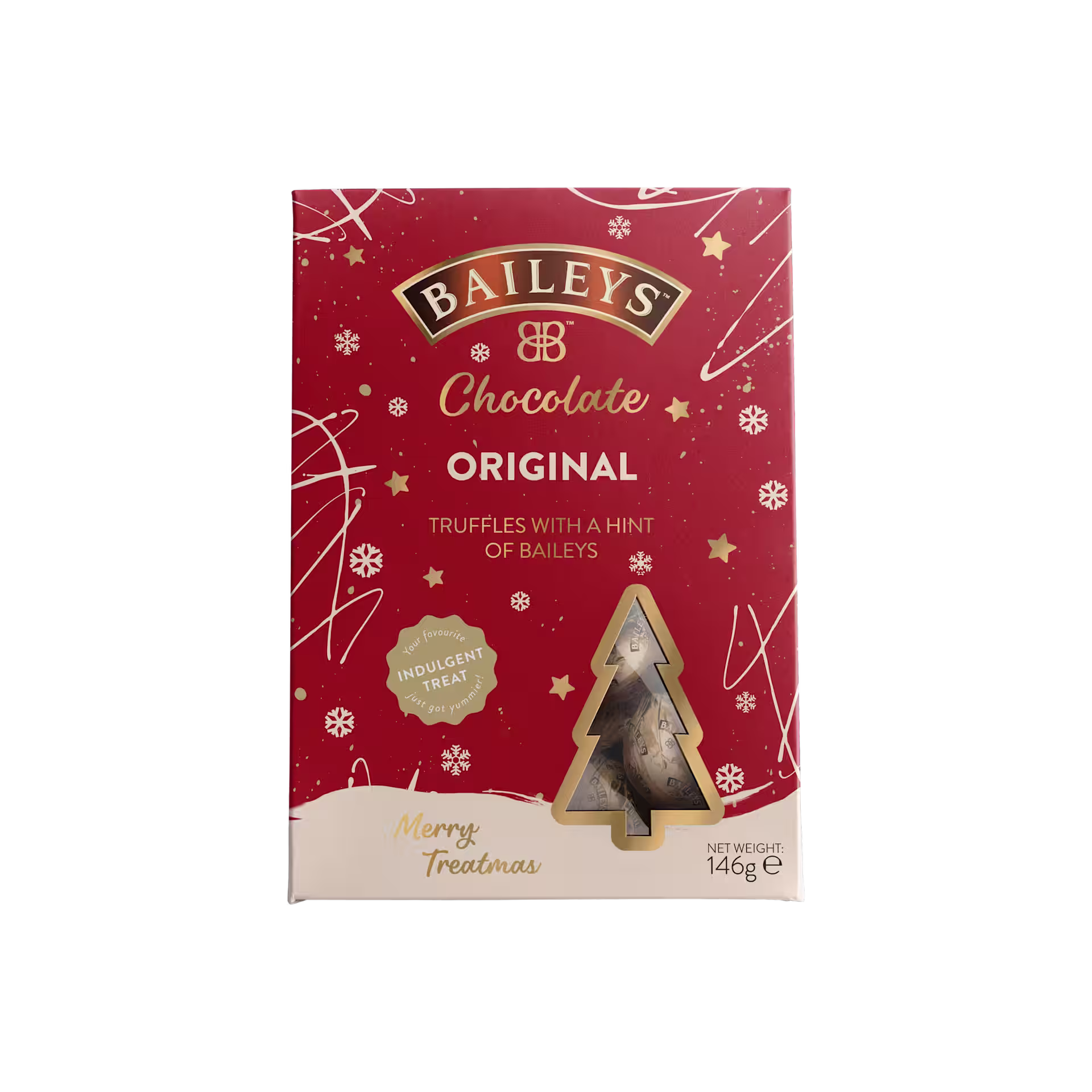 BAILEYS CHOCOLATE TRUFFLES IN CHRISTMAS TREE SPARKLE TIN - 350G