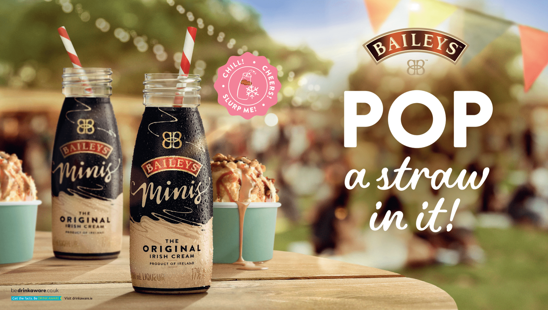 Baileys Minis Fridge Pack with three 100ml bottles of Original Irish Cream liqueur, designed for chilling and ready-to-enjoy.