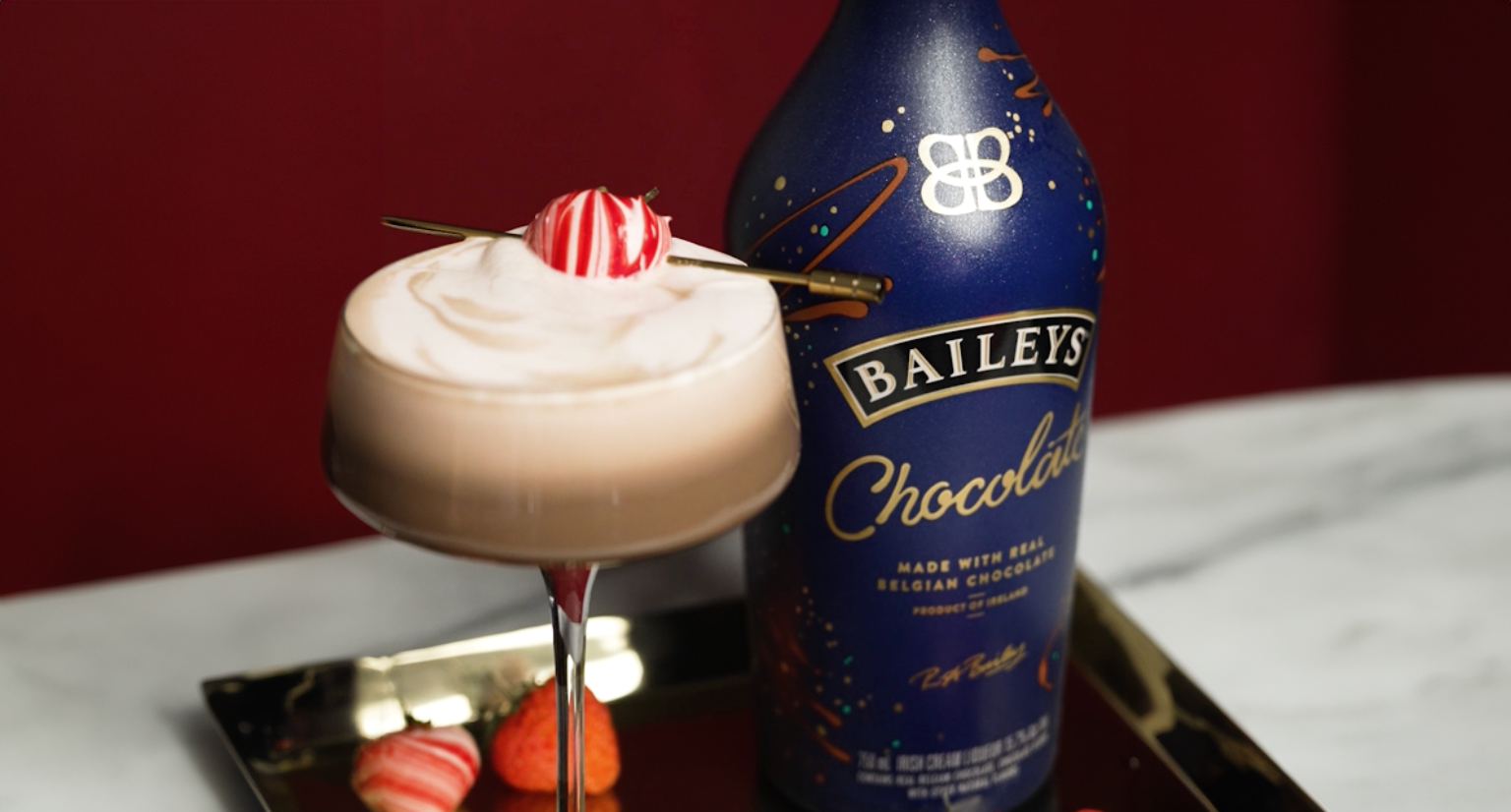Baileys Strawberry Swirl Martini