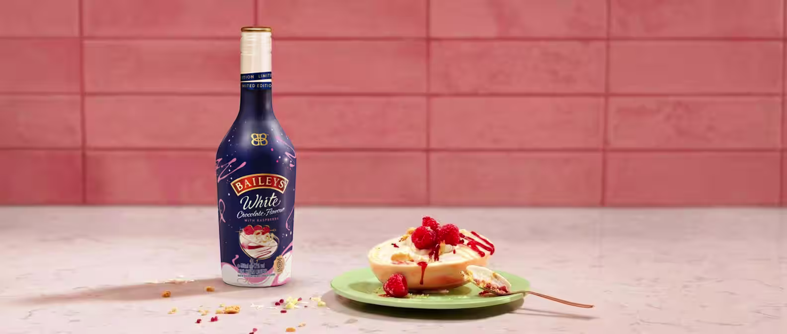 Baileys Weiße Schokolade Geschmack mit Himbeere Cheesecake