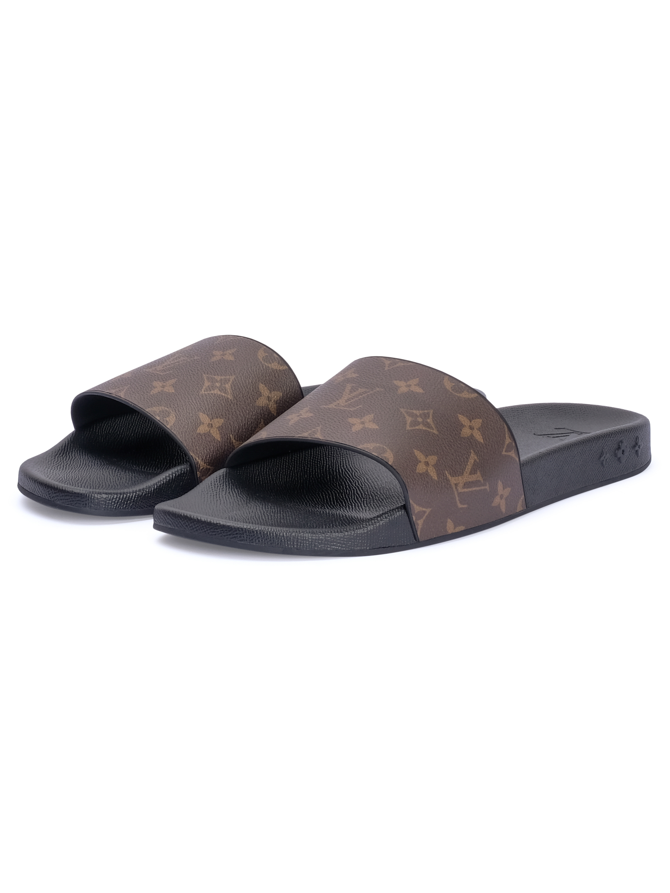 Louis Vuitton Waterfront Mule Slides In Brown And Black - Praise