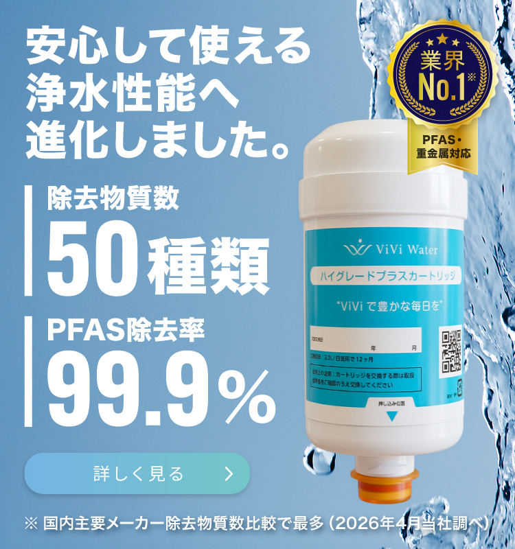 PFAS除去率99.9%！浄水力の高いウォーターサーバー