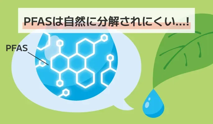コラム_PFAS_カット画像_自然に分解されにくいPFASのイメージ図