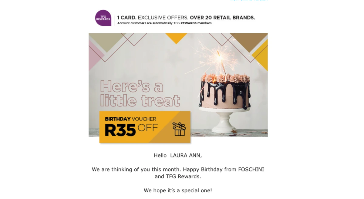 birthday email marketing