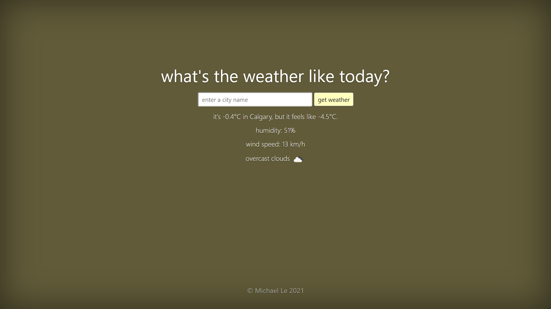 New Weather App Page