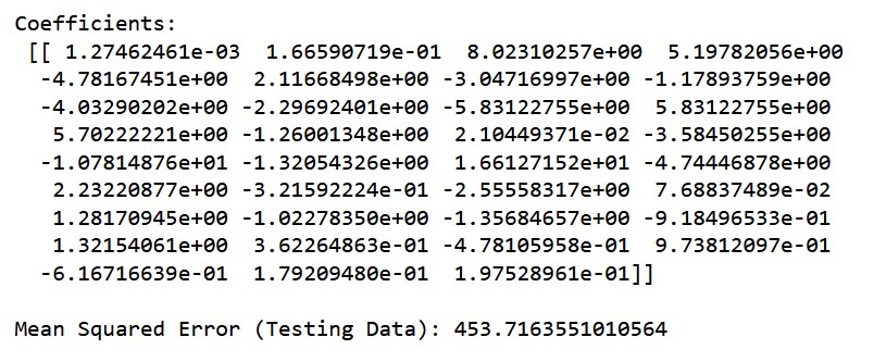 Calgary Crime Statistics - Linear Regression Results